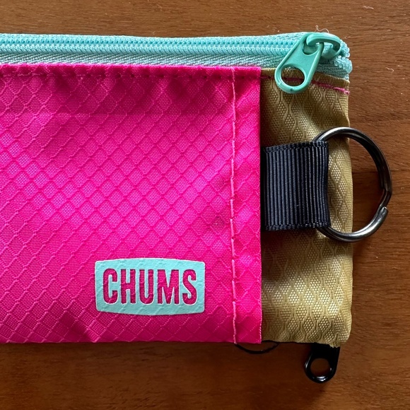 Chums Surfshorts Wallet - Pink Tan Aqua colorway - Picture 3 of 7